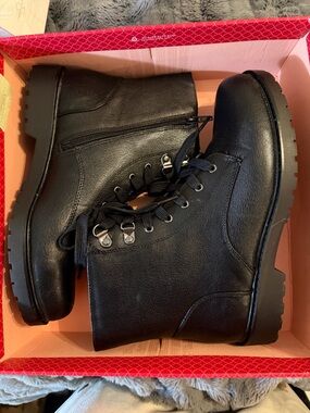 Kelly & Katie Black Combat Boots